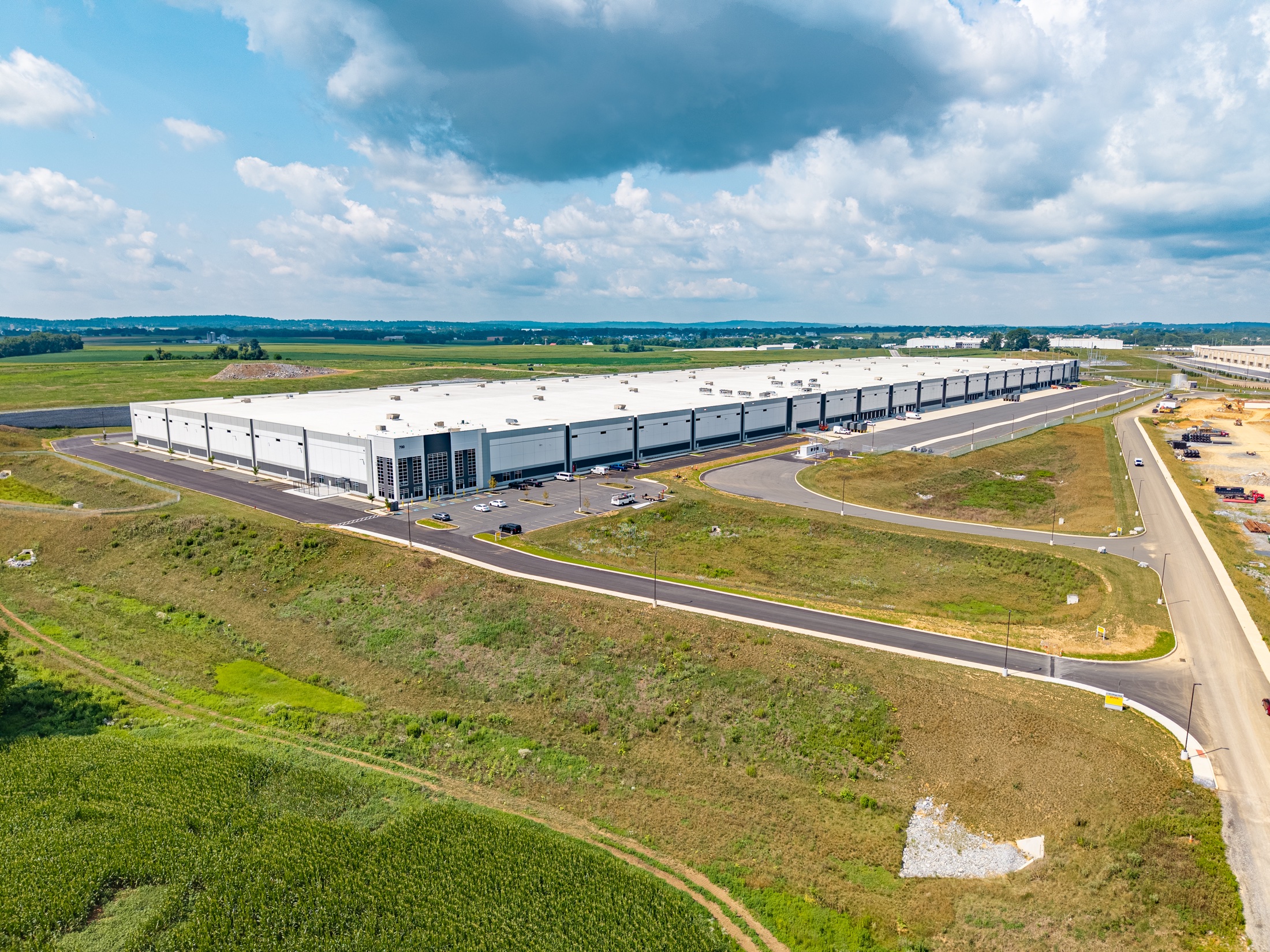 Wide aerial view of DHL Building 2